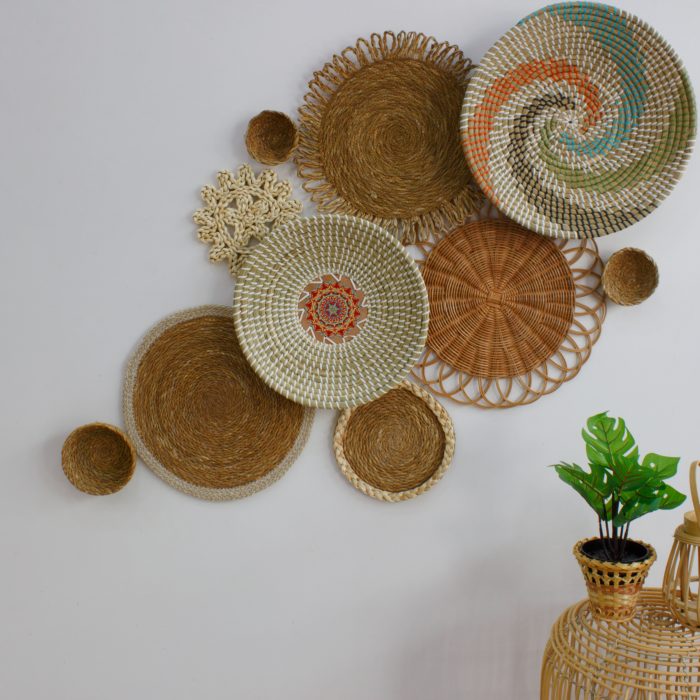 10 Parça Hasır Duvar Seti