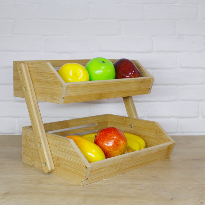 2 Katlı Çok Amaçlı Bambu Raf