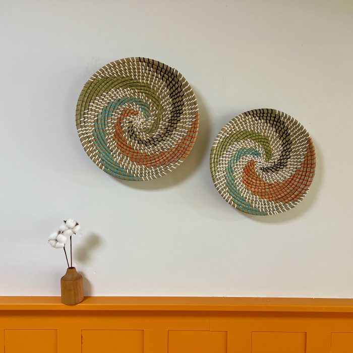 Renkli 2'li Duvar Tabağı