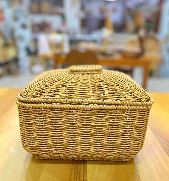 Dikdörtgen Kapaklı Sepet