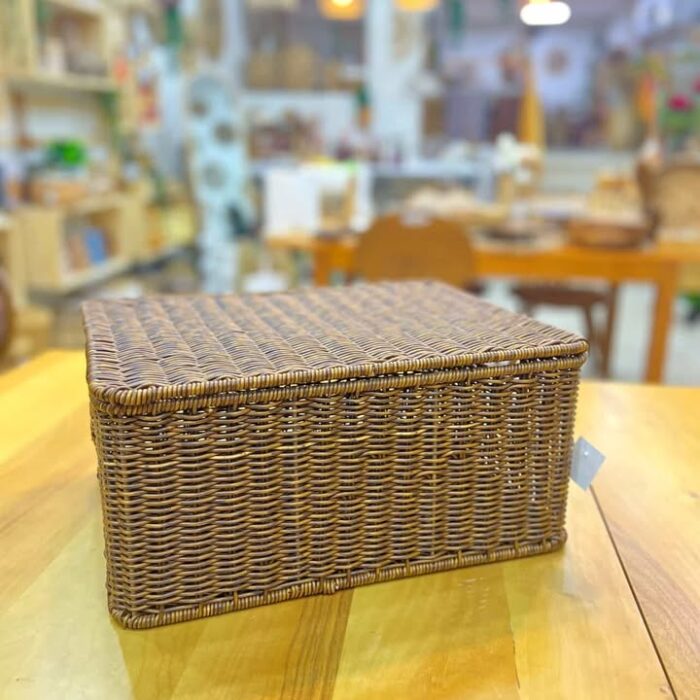 Dikdörtgen Kapaklı Büyük Boy Sepet